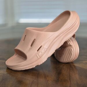 Hoka Ora Recovery Slide 3 Sandals Men's 10 Sandstone Beige Tan Clifton Bondi New